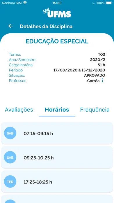 Tangkapan skrin Sou UFMS