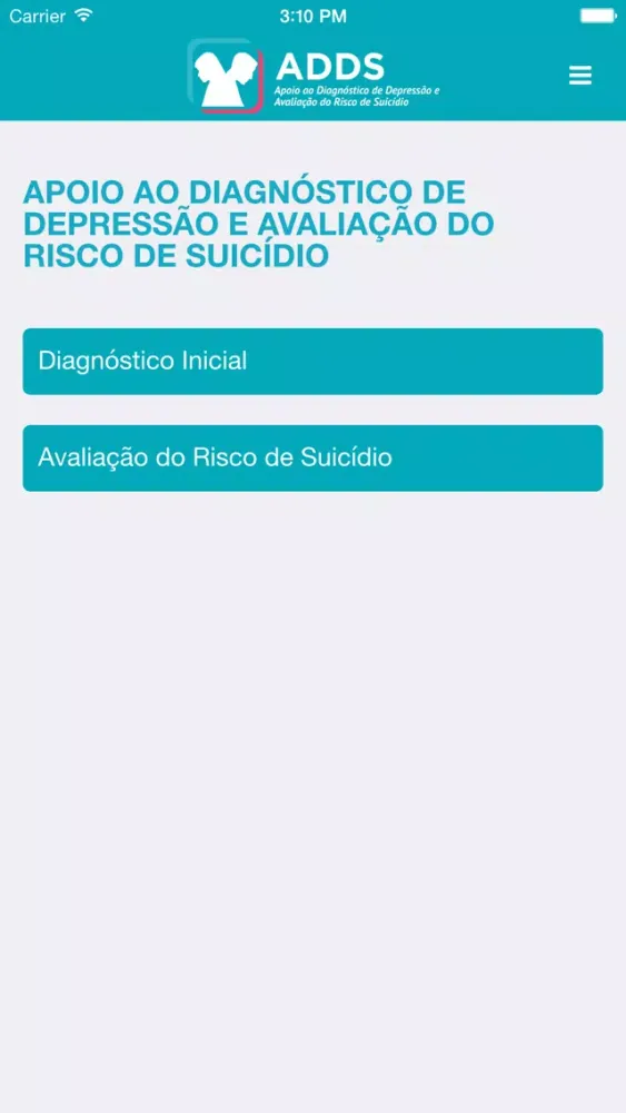 ADDS - Apoio ao Diagnóstico de Depressão e Avaliação do Risco de Suicídio - TelessaúdeRS Ekran Görüntüleri