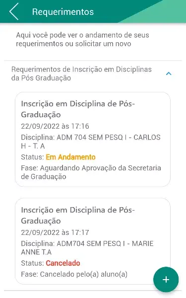 Portal Aluno UFRJ Screenshots