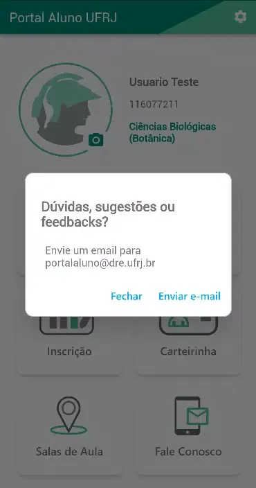 Portal Aluno UFRJ Screenshots