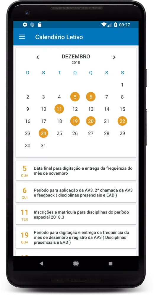 Capturas de tela do Unifor Online Mobile