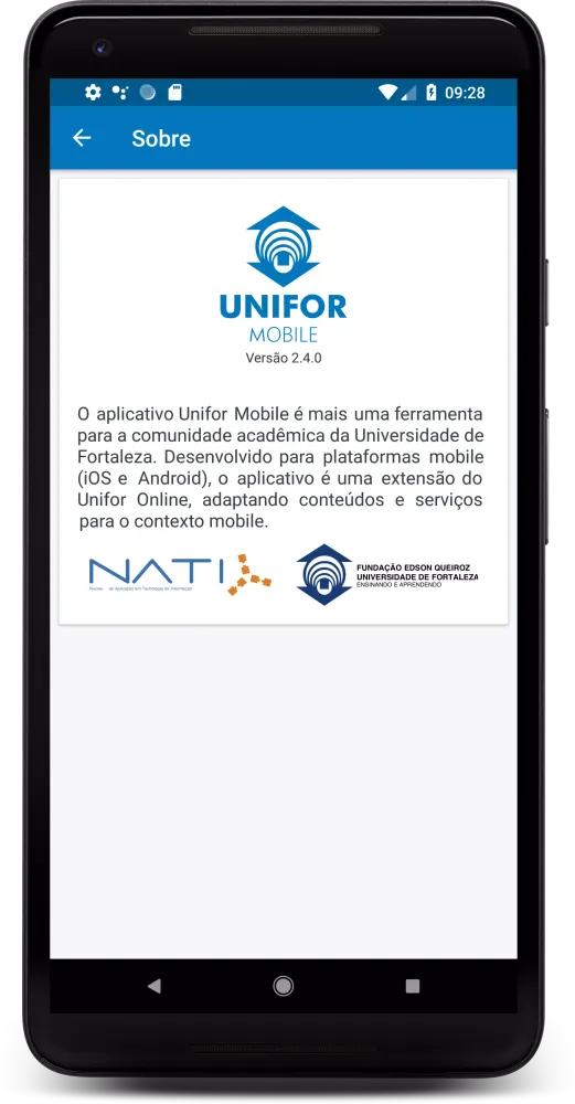 Capturas de tela do Unifor Online Mobile