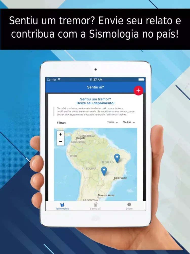Capturas de pantalla de Sismo USP iPad 