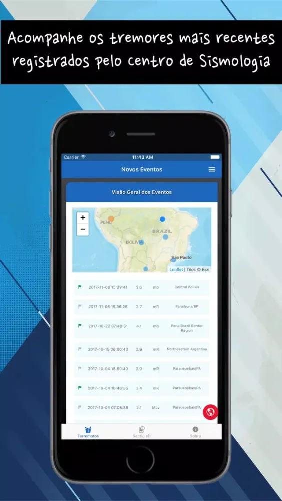 Capturas de pantalla de Sismo USP