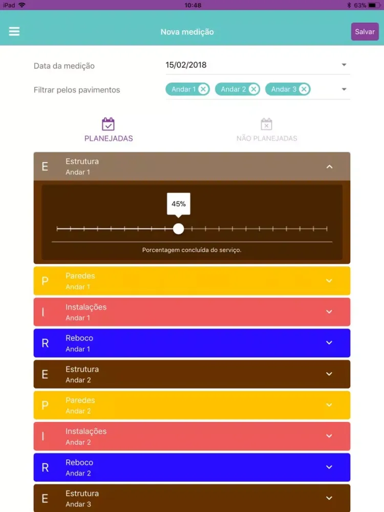 Medições Físicas - Welob iPad 应用截图