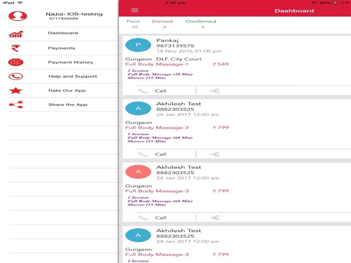 HunTap Seller App iPad  스크린샷