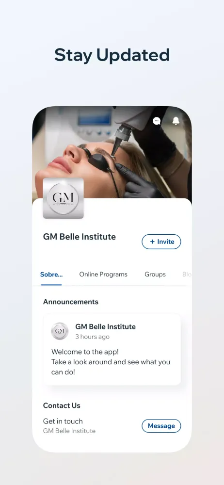 Tangkapan layar GM Belle Institute