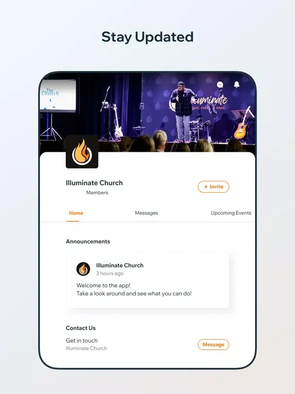 Capturas de pantalla de illuminate church nj iPad 