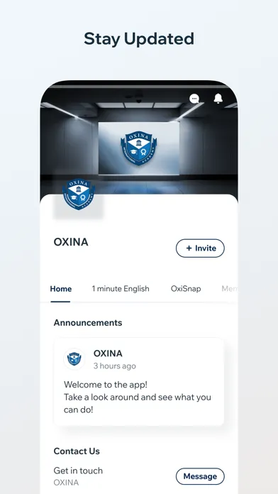Zrzuty ekranu OXINA International Academy