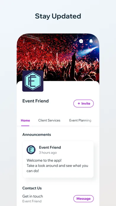 Скриншоты Event Friend