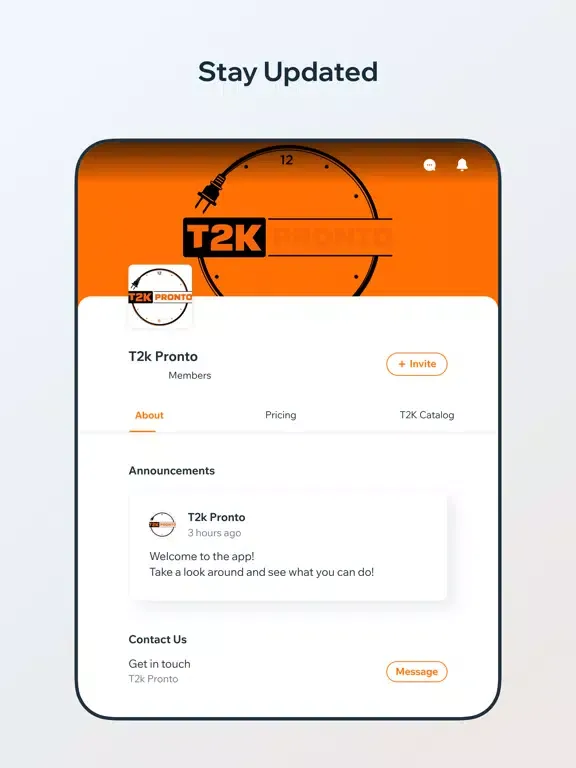 Zrzuty ekranu T2k Pronto iPad 