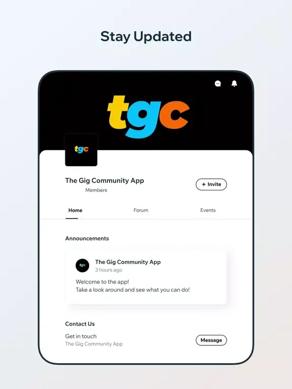 The Gig Community App iPad  سکرین شاٹس