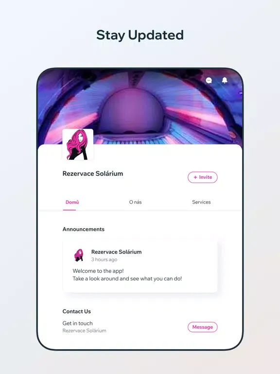 تصاویر Rezervace Solárium iPad 