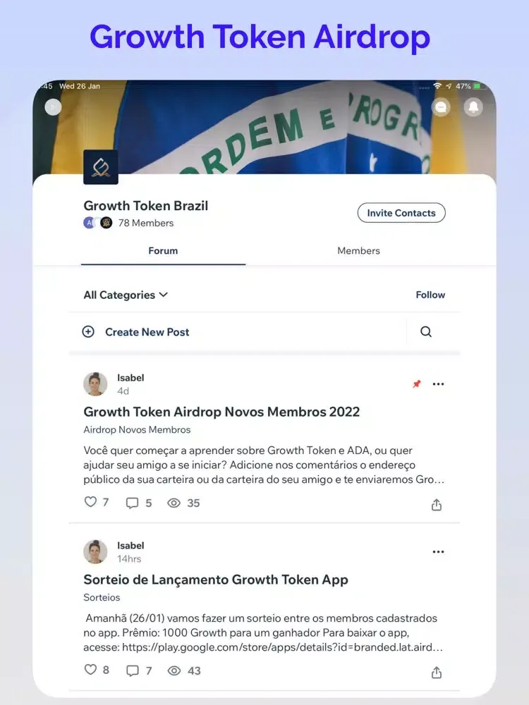 Growth Token Airdrop iPad 应用截图