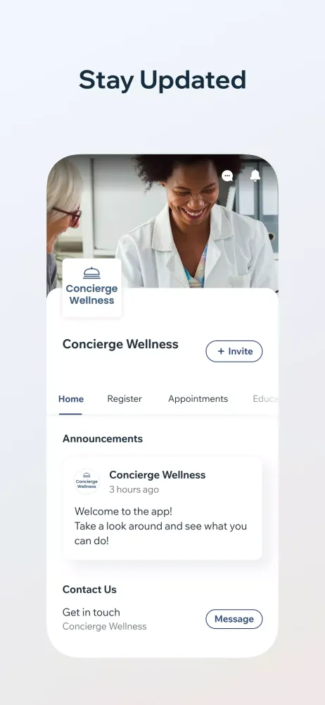 Concierge Wellness Screenshots