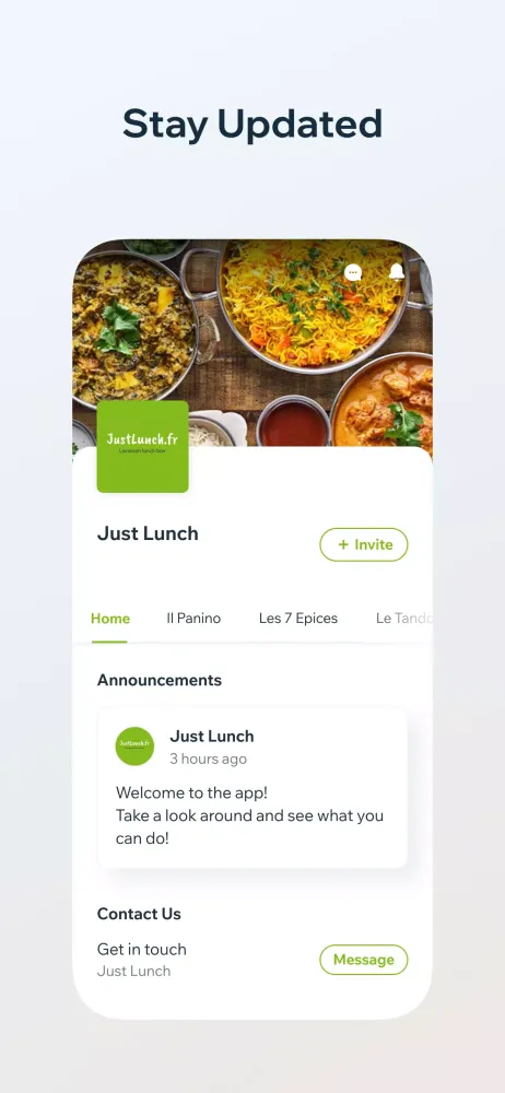 Capturas de pantalla de Just Lunch