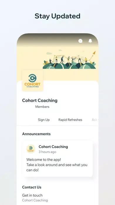 Screenshot di Cohort Coaching