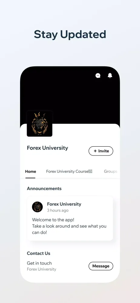 Tangkapan layar FOREX UNIVERSITY