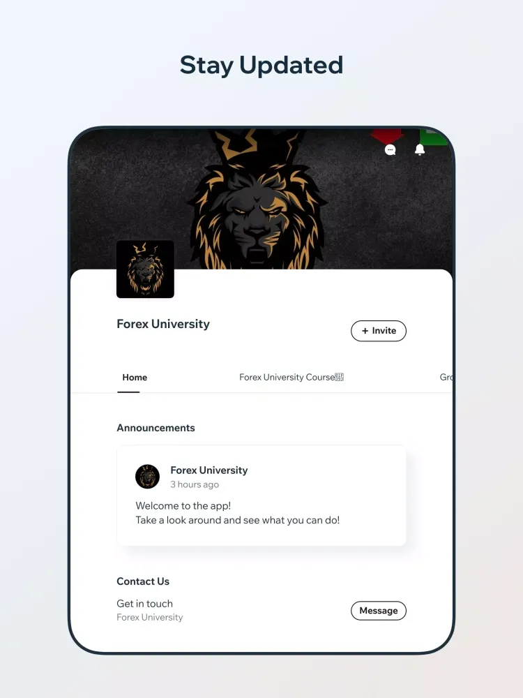 Tangkapan layar FOREX UNIVERSITY