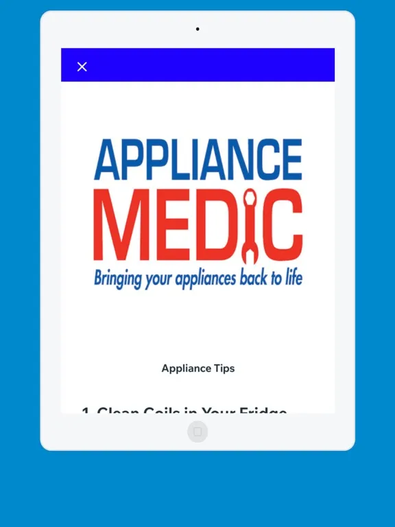 Zrzuty ekranu Appliance Medic CLT iPad 