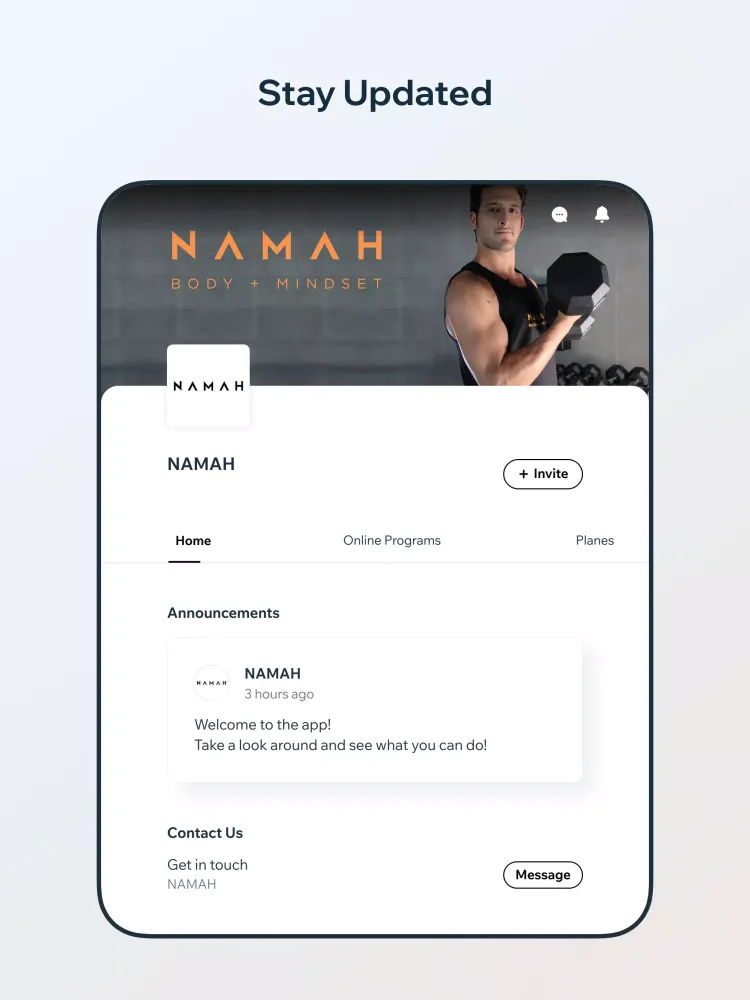 Captures d'écran de NAMAH Body + Mindset