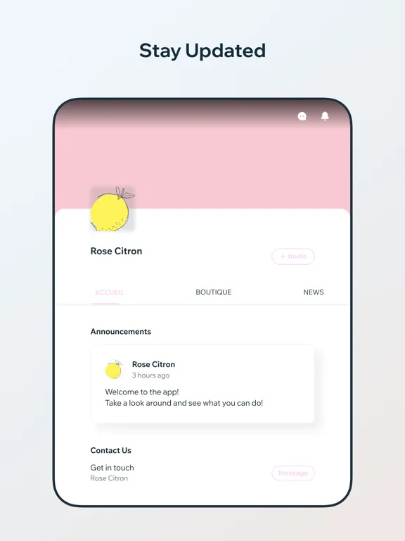 Tangkapan skrin Rose Citron iPad 