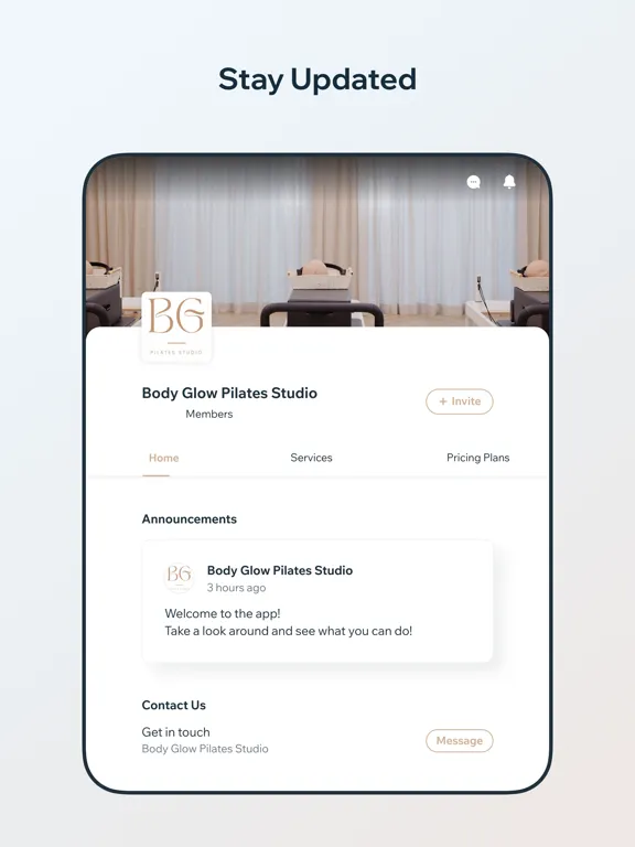 Zrzuty ekranu Body Glow Pilates Studio iPad 