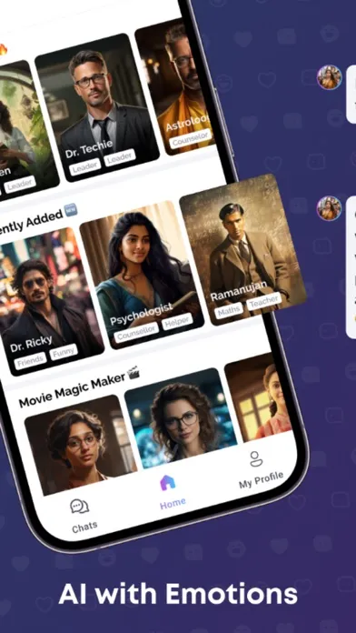 Chatie: AI Friend, Fun & Coach سکرین شاٹس