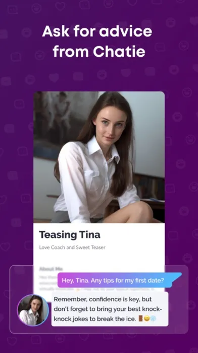 Chatie: AI Friend, Fun & Coach سکرین شاٹس