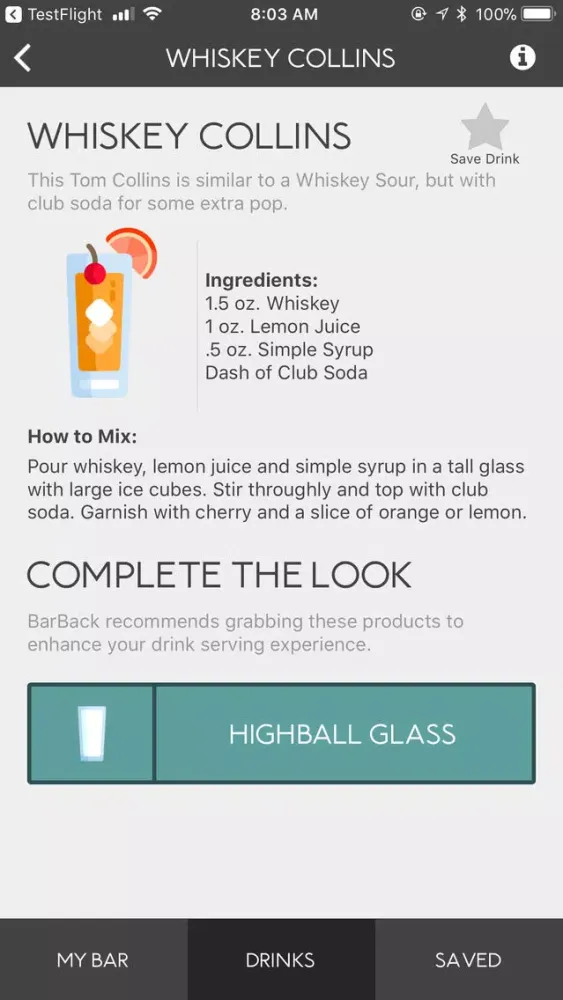 ภาพหน้าจอของ Barback Cocktails
