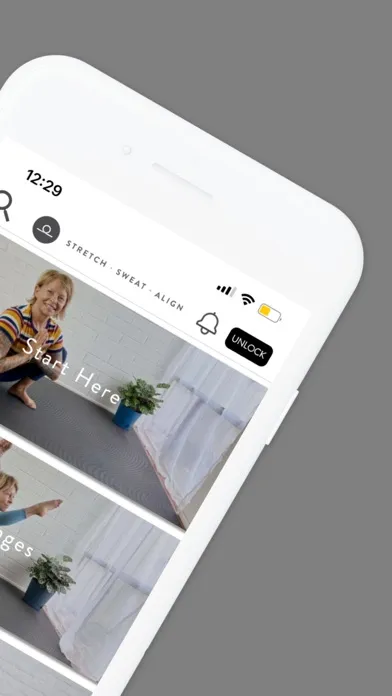 Stretch. Sweat. Align. Screenshots