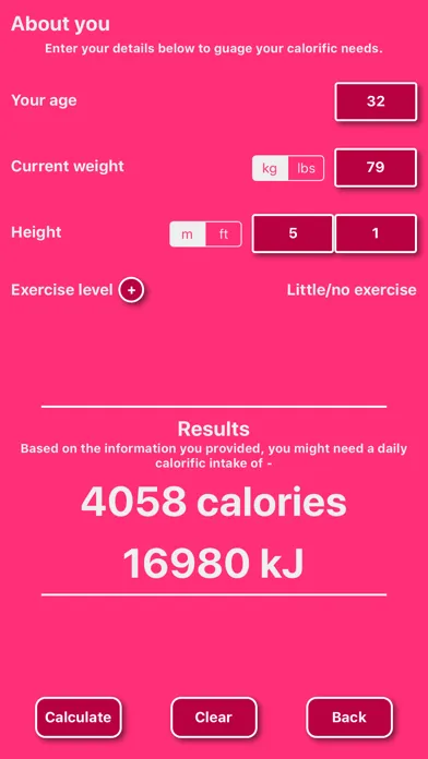 Screenshot di Breastfeeding Caloric Calc