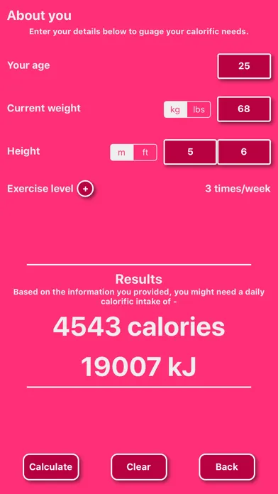 Screenshot di Breastfeeding Caloric Calc