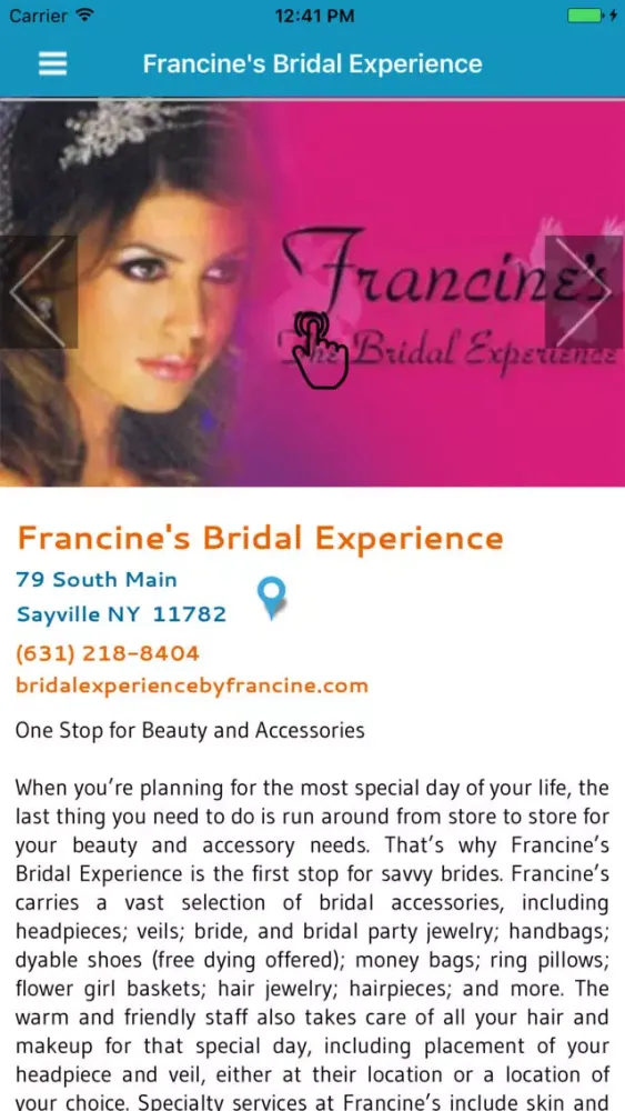 Captures d'écran de Francine's Bridal Experience