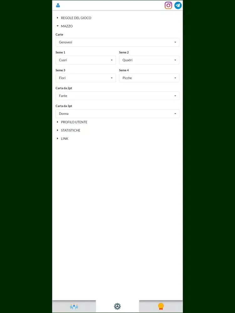 Tangkapan layar Briscola Chiamata (Koware) iPad 