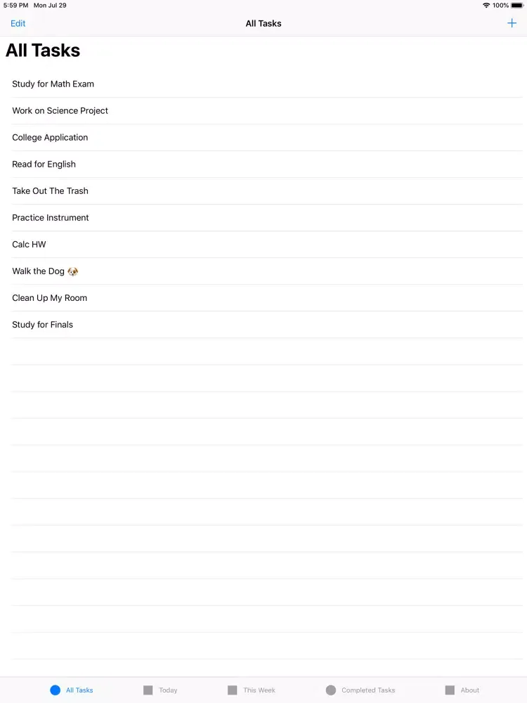 Weekly-The Weekly Task Manager iPad 应用截图