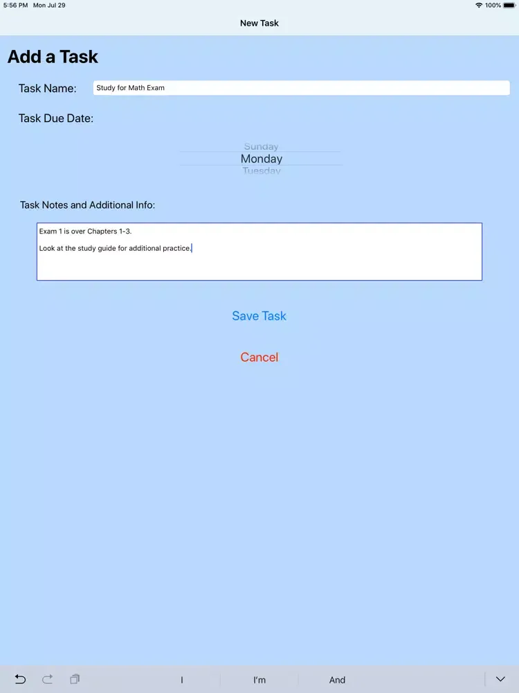 Weekly-The Weekly Task Manager iPad 应用截图