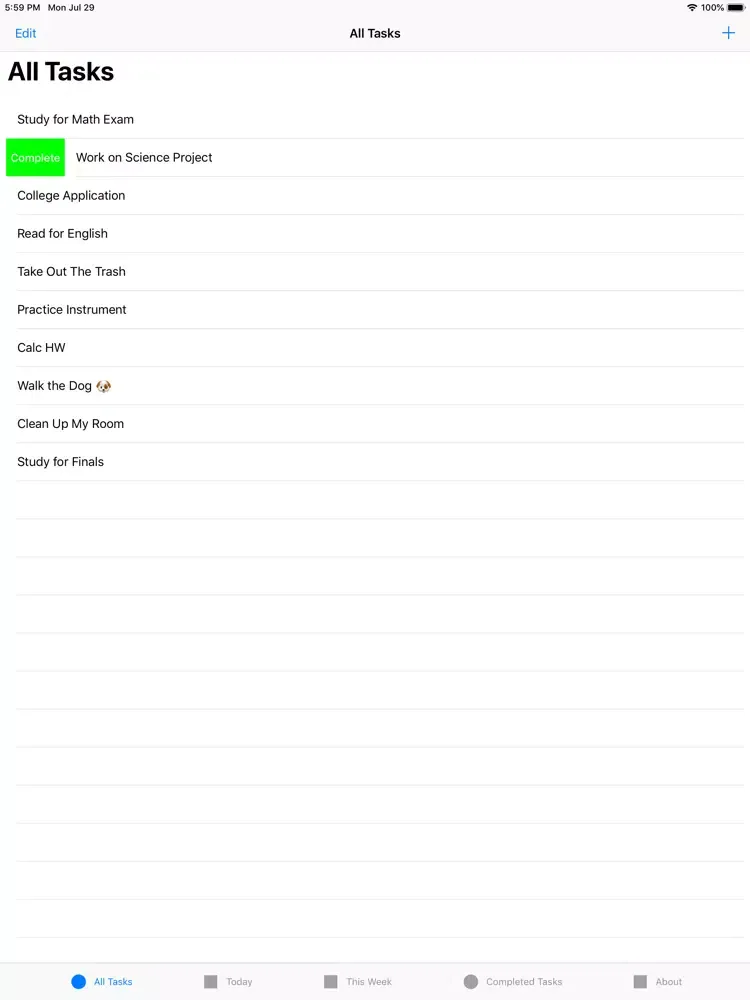 Weekly-The Weekly Task Manager iPad 应用截图