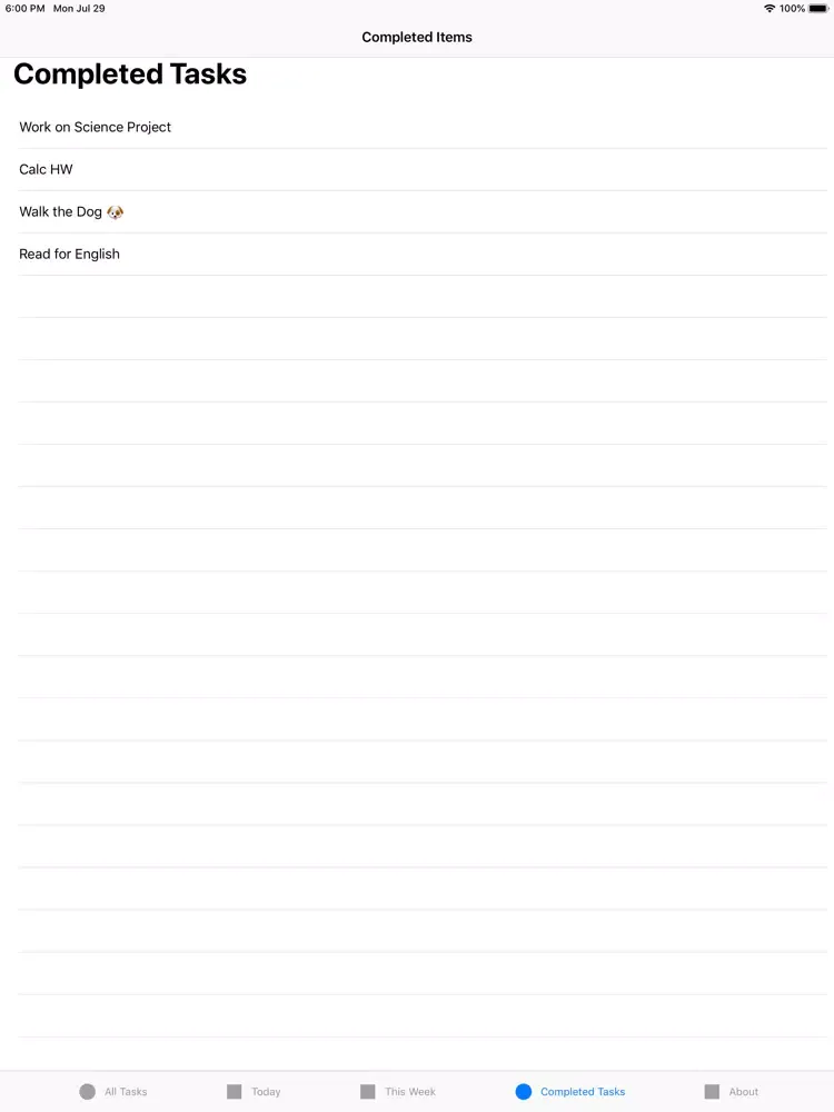 Weekly-The Weekly Task Manager iPad 应用截图