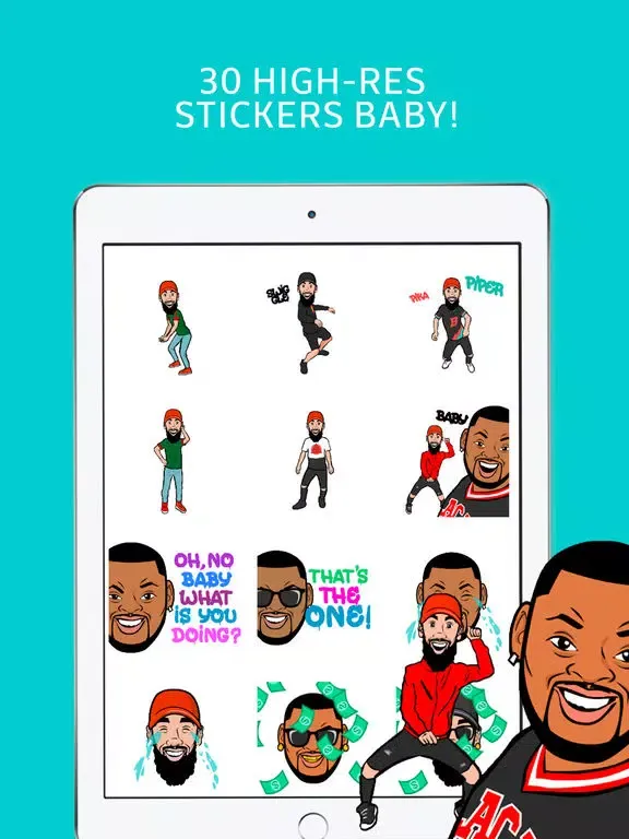 Tangkapan skrin WeLiveee Mojis iPad 