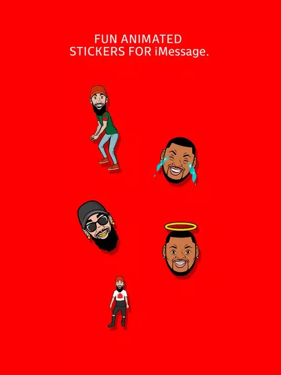 Tangkapan skrin WeLiveee Mojis iPad 