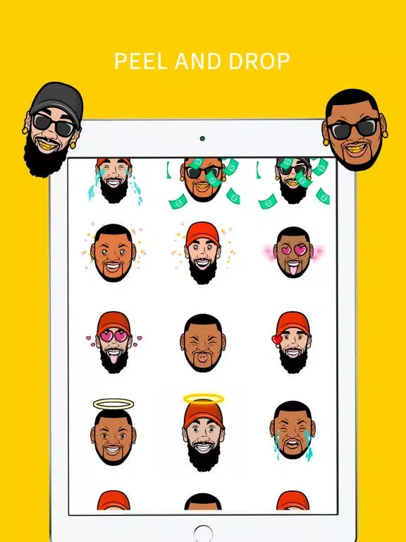 Tangkapan skrin WeLiveee Mojis iPad 