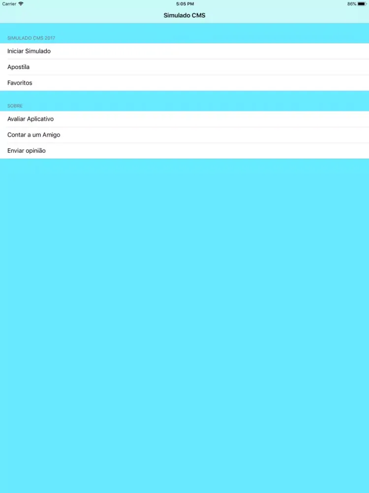Capturas de pantalla de Simulado CMS Comissários ANAC iPad 