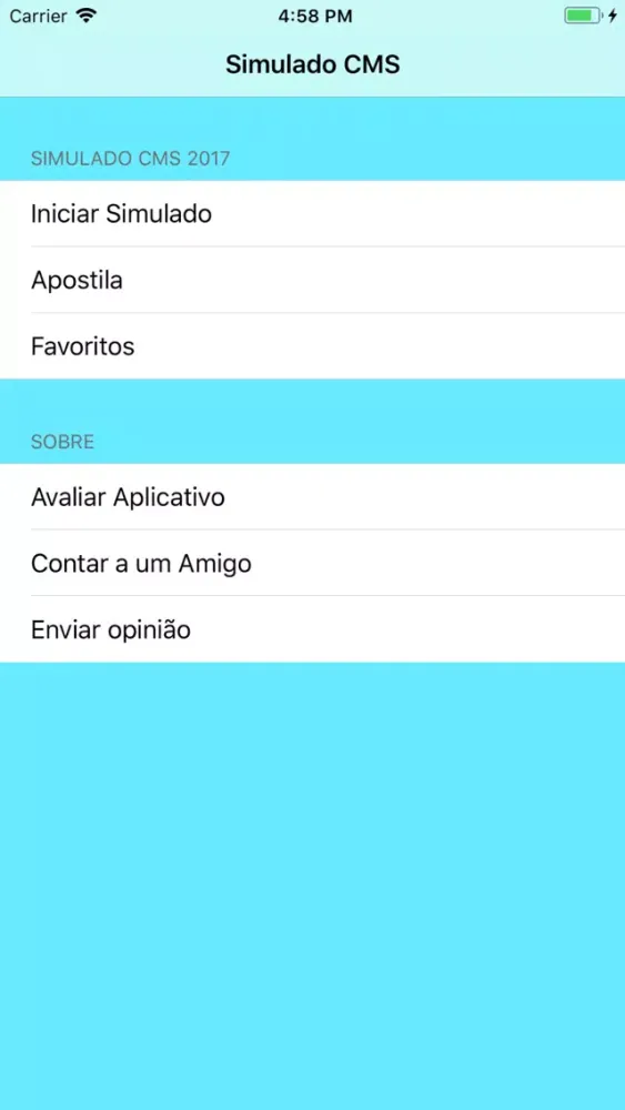 Capturas de pantalla de Simulado CMS Comissários ANAC