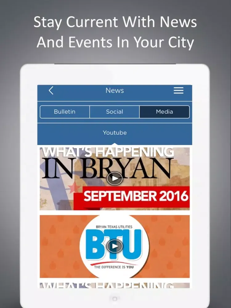 ภาพหน้าจอของ City of Bryan, Texas iPad 