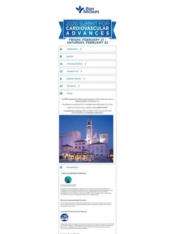 Bon Secours Conference iPad  سکرین شاٹس