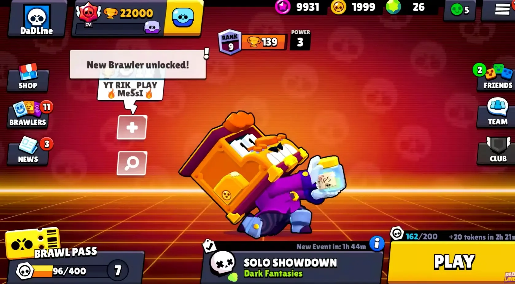 Tangkapan skrin BSD Brawl