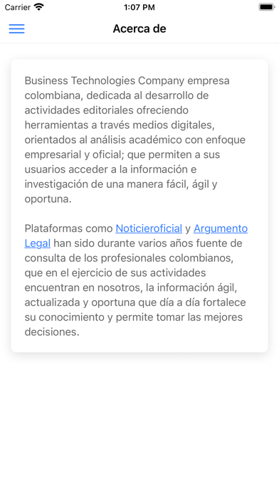 Tangkapan layar Códigos Colombianos