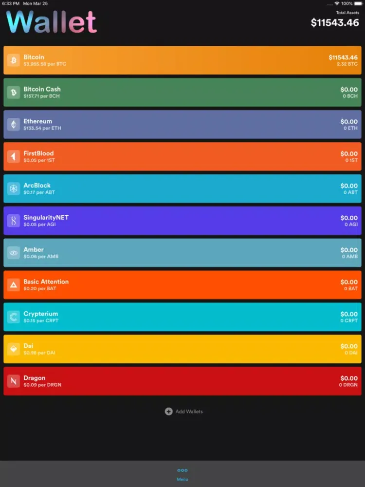 Bitcoin Wallet - Maks iPad  スクリーンショット
