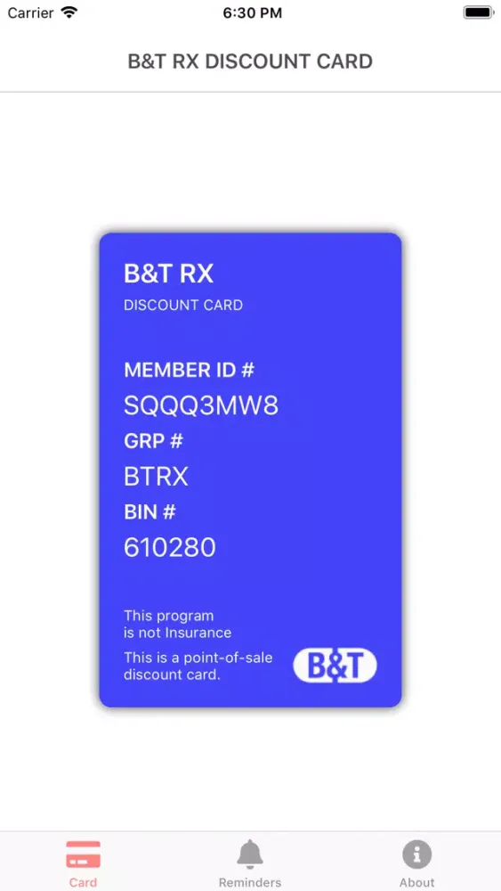 Screenshot di Discount Prescription Rx Card